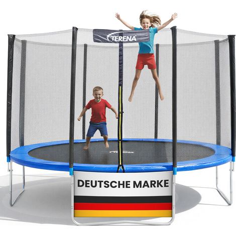 Trampoline Terena ø 305 cm avec filet de sécurité jusqu'à 150 kg