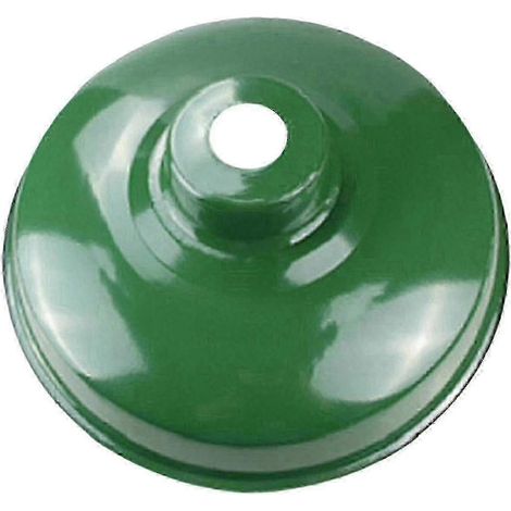 Abat-jour vintage en émail, multi-états - Excellent à bon (40 cm de profondeur, type A), protection d'ampoule verte de remplacement (1/4)