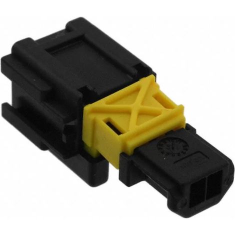Molex 98822-1021 2P Male Automotive Connector - 3.33mm Pitch - Black/Yellow