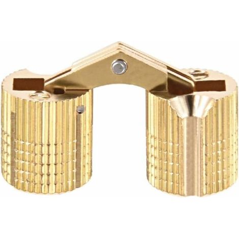 2pcs Charnière Cylindrique Charnière Invisible Porte Placard Armoire 12mm angle ouvrir 180°