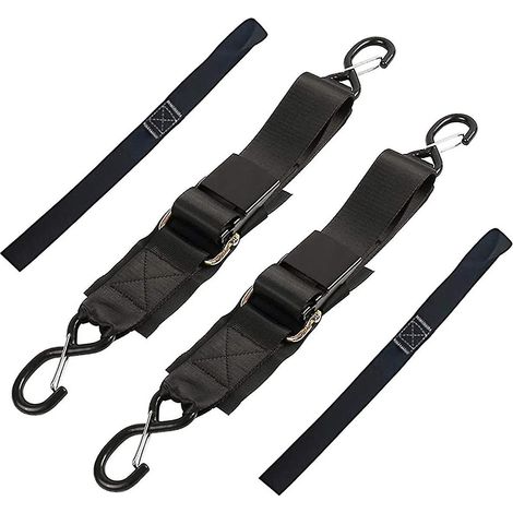 Lot de 2 sangles d'arrimage pour tableau arrière de remorque de bateau, sangles réglables de 5 cm x 1,2 m avec système de dégagement rapide (1/4)
