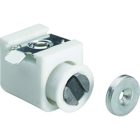 Hettich Aufschieb-Magnetschnäpper Kunststoff, weiß, 1 Stück Möbelbeschlag