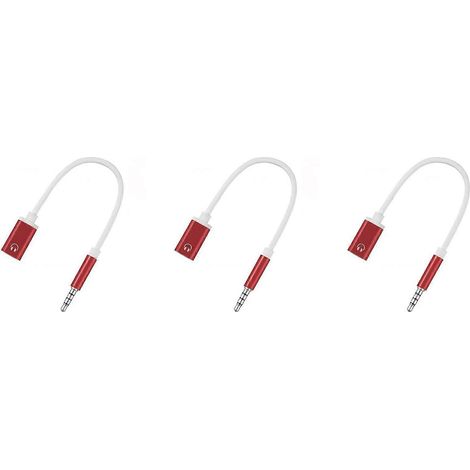 Trois câbles audio mâles 3,5 mm vers femelles Type-C, adaptateurs audio pour casque audio analogiques, adaptés aux lecteurs MP3, ordinateurs portables, etc. (1/3)
