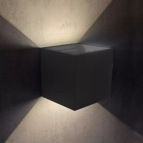 Applique Cubo LED 12W IP65 per Esterni - NERO 3000K