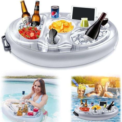 Inflatable Drink Holder,Inflatable Pool Cup Holder Inflatable Cup Holder Floating Cup Holder Pool Party, for Pool Party on the Beach MUMU (1/4)