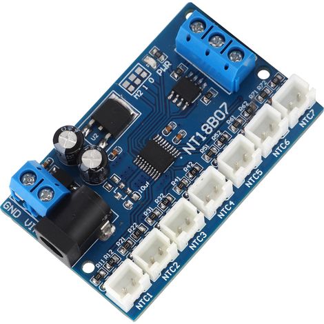 Module NT18B07 Carte 7 canaux RS485 pour capteur de température, enregistreur sans papier, automate programmable 6-24 V (1/5)