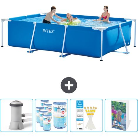 Intex Piscina con struttura Rettangolare - 300x200x75 cm - 7-pezzi  SCB123 (1/4)