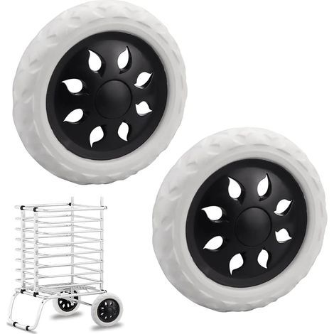 4Pièces Roulettes de Rechange pour Chariot de Courses Roue pour Chariot de Courses en EVA Chariot de Courses 6,3 Pouces Roues de Chariot de Magasinage pour Poussette, Chariots à Bagages (1/5)