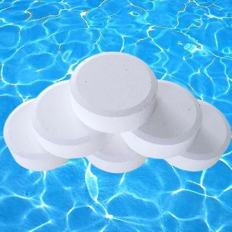 50 comprimés de chlore multifonctions pour désinfection instantanée des piscines, baignoires et spas. (1/3)
