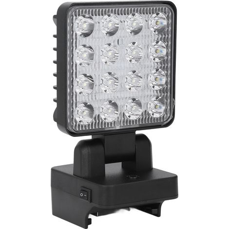 Projecteur LED de chantier sur batterie lithium 18V, orientable, étanche IP67, portable pour travaux (1/5)