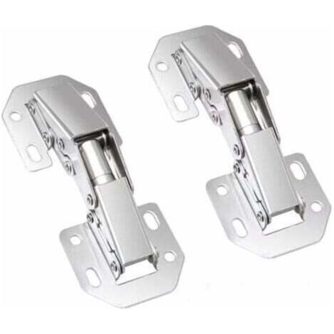 Charnières à Fermeture, Charniere Porte Placard 90 Degré Charniere Invisible Meuble pour Porte Armoire Placard de Cuisine 77mm，2pcs,de DEBUNS