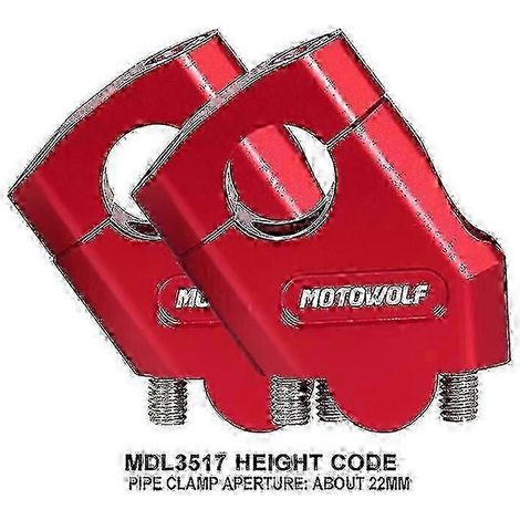 Rehausseur de guidon 22 mm/28 mm pour moto Honda NTV650, Deauville 700 et Varadero 125. (1/5)