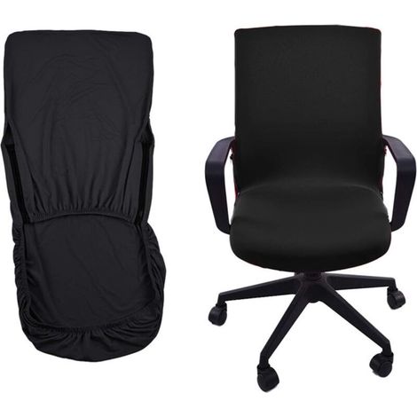 Housse de chaise de bureau Housse de chaise pivotante Housse de fauteuil moderne Ensemble de housses de chaise lavables élastiques (L) (1/5)