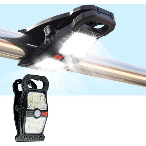Lampes solaires d'extérieur à clipser avec détecteur de mouvement, étanchéité IPX4, 1200 mAh, rechargeable, 3 modes, lumière de sécurité pour jardin (1/5)