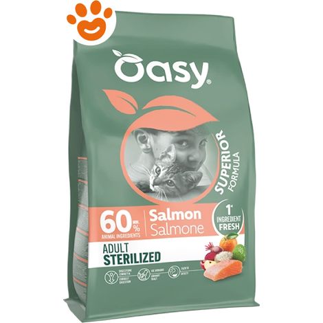 Oasy Cat Adult Sterilizzato Salmone - Sacco 6 Kg -