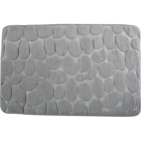 Tapis Bain Galet Microf 50x80 Gris - M S V (1/4)