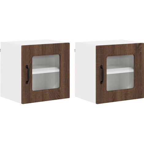 Meuble mural de cuisine,Armoire de cuisine 2 pcs Chêne brun 40 x 31 x 40 cm CFW68737 (1/5)