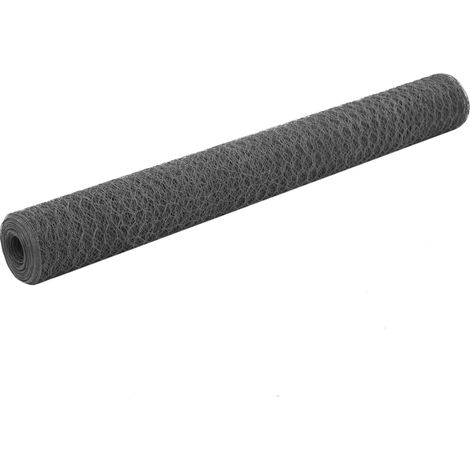 Grillage Acier avec revêtement en PVC 25x1,2 m Gris 2 (1/4)