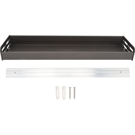 50cm Wall Mounted Spice Rack Multifunctional Wall Organizer Wall Storage Shelf for Kitchen Bathroom Grey