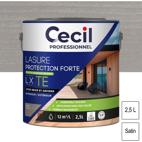 Lasure Toutes Essences de Bois LX TE Gris 2,5L CECIL PROFESSIONNEL