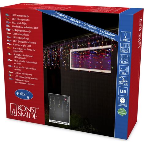 KONSTSMIDE 3673-503 DÉCORATION DE NOËL RIDEAU LUMINEUX ACRYLIQUE MULTICOLORE