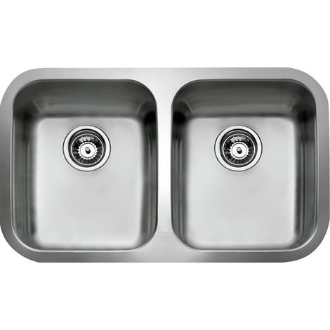FREGADERO BE 2C 780 Fregadero BE inox 2 cubetas, 200mm, Mueble 90 (1/4)