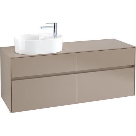 Meuble vasque COLLARO 1200 x 548 x 500 mm, blanc brillant