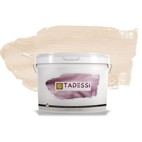 TADESSI Color Vista Wandfarbe Creme - Pastell Cremeweiß - Matte Dispersionsfarbe - Innenfarbe für Wand und Decke