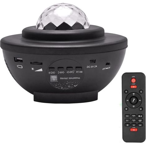Led Starry Star Galaxy Projecteur Night Light Haut-Parleur Bluetooth IntéGré pour la DéCoration de la Chambre à Coucher PréSent Noir (1/5)