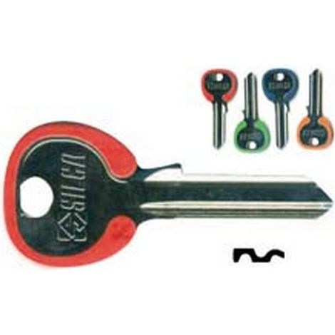10PZ chiavi cilindri 4 spine grandi cs204asl dx slim fluo colori assortiti