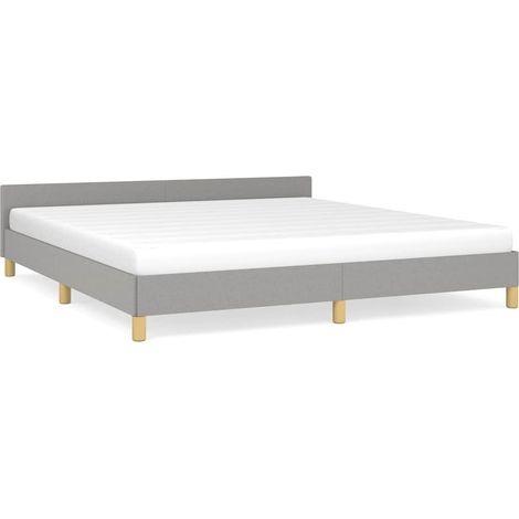Maison Exclusive - Bettgestell ohne Matratze Hellgrau 160x200 cm
