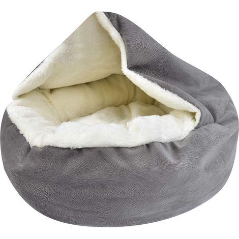Lit Pour Animal De Compagnie - Lit Ronde En Peluche Douce - Bord Surélevé Pour Soutien De La Tête - 48 X 20 Cm - Pour Chat Et Petit Chien - 1 Pièce (1/5)