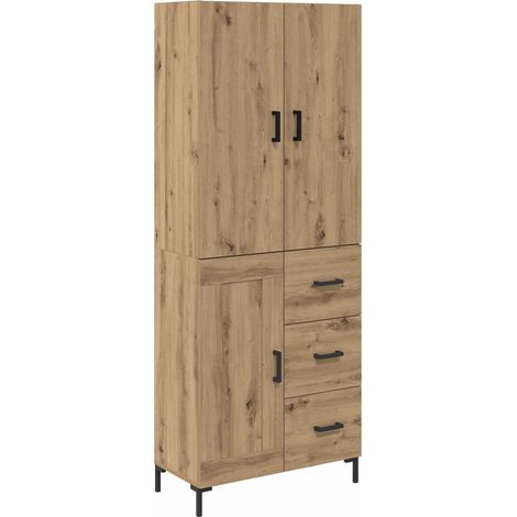 Maison Exclusive - Alacena Roble artesanal 69,5 x 34 x 180 cm Mad