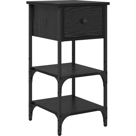 Cabinet de chevet avec tiroir Chêne noir 33,5 x 36 x 70 cm