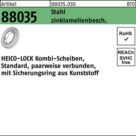 Kombischeibe R 88035 HKS-12 Stahl flZnnc 200 Stück HEICO 100 Stk (1/2)