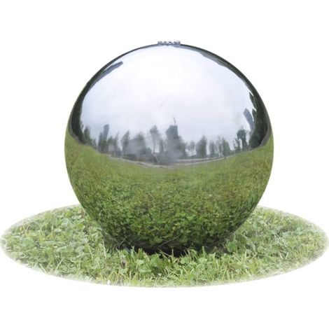 Sphère de fontaine de jardin avec LED Acier inoxydable 40 cm vidaXL