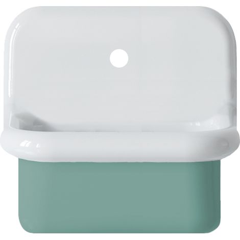 Retro-Waschbecken aus Keramik, 45 cm – True Colors Lite – geringe Tiefe – Wassergrün