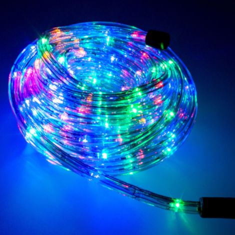 F3 LED Lichterschlauch Lichterkette Beleuchtung in gewünschter Länge für Drinnen und Draußen, RGB 5m