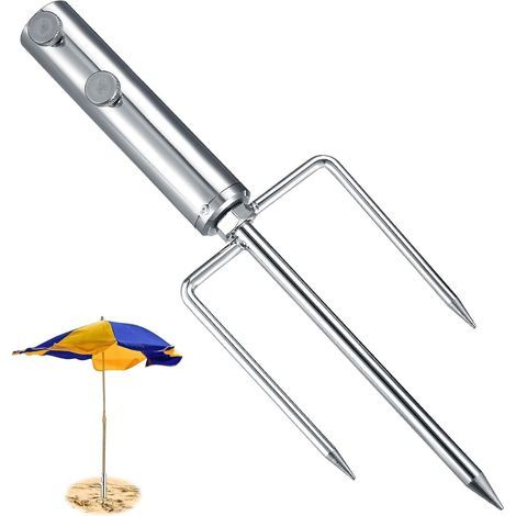 Pied de parasol, support de parasol avec ancrage au sol, structure détachable, convient aux parasols de jardin, de pêche et de plage. (1/5)