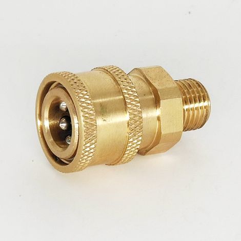 Raccord rapide tout cuivre pour nettoyeur haute pression, filetage externe femelle 1/4, pour pistolet à eau et buse de lavage auto. (1/4)