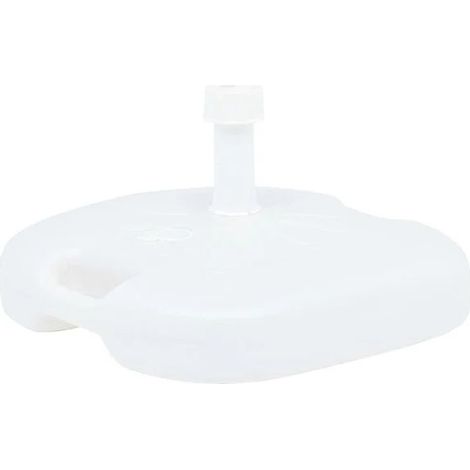 Base dell'ombrello pieno di sabbia/acqua 16 litri, in Plastica Bianca (1/5)