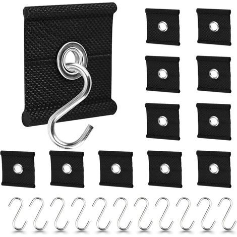 12 Crochet de Bande de Passepoil, Crochet œillets d'auvent pour Camping-car et Caravane, Bandes de Passepoil d'auvent 5/6 mm 7/8 mm, Crochets œillets de Rail de Passepoil Accessoires Camping Car (1/5)