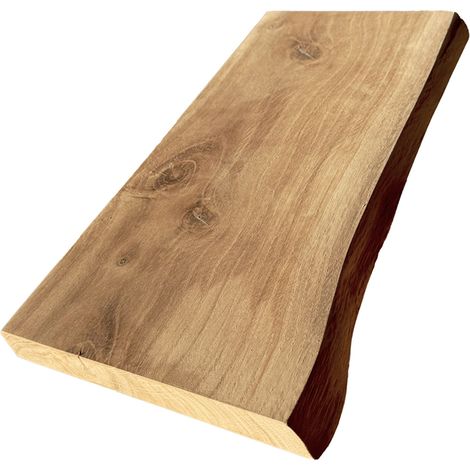 Étagère murale en chêne rustique bord naturel – Dimensions L.40 x l.18 cm – Épaisseur 27 mm – Idéale pour projets décoratifs (1/5)