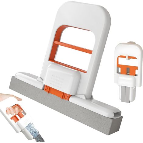 Mini serpillère de bureau pliable, auto-essoreuse, absorbante, humide et sèche, pour salle de bain, cuisine, verre (1/5)