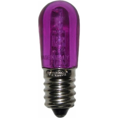 Pezzi 10 lampadine a led e14 vari colori, portalampade p74 per luminarie salento colore: viola