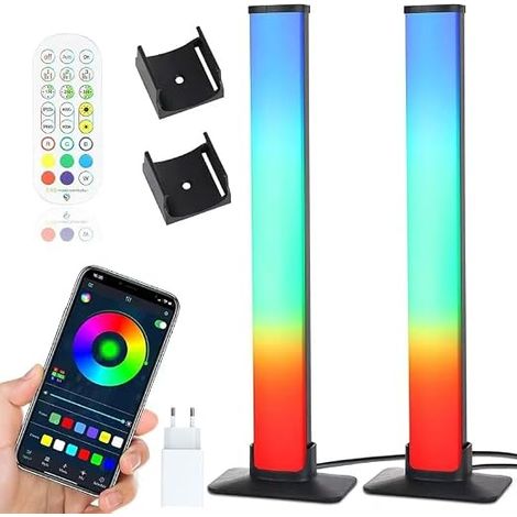 Smart LED Lightbar, Gaming Smart LED Lampe RGB avec Effets D'éclairage Multiples,213 modes et synchronisation musicale, Lumière D'ambiance pour TV, PC, Décoration de Chambre, Bureau (1/5)