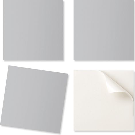Baldosas de vinilo autoadhesivas con estampado para sal贸n, color gris claro, 20x20x20 cm