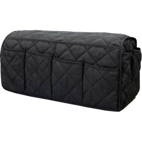 Sac de rangement pour accoudoir de canapé, avec poches, compatible avec les canapés ou les fauteuils, antidérapant, noir pour les salons. (1/5)