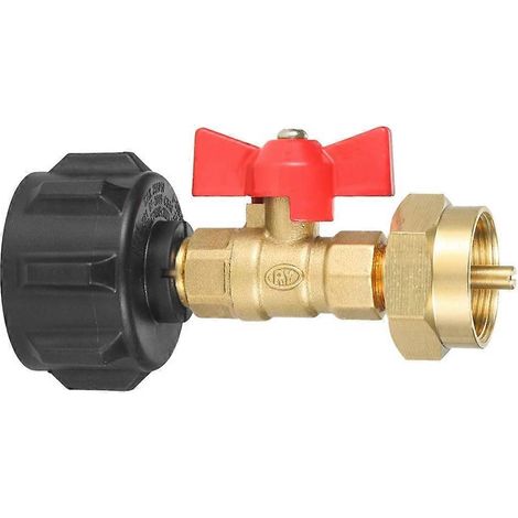 Adaptateur de remplissage de propane QCC1 (1 pièce) pour bouteille de propane de 450 g (1 lb) avec vanne de contrôle marche/arrêt. (1/5)