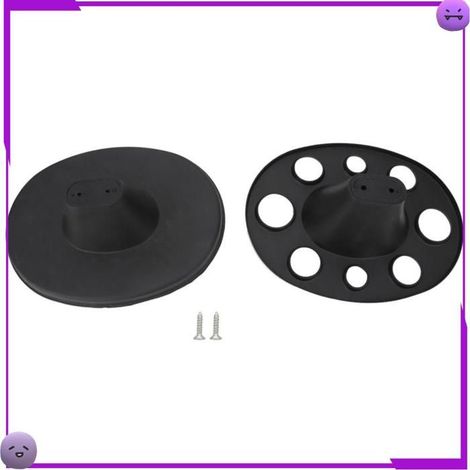 VGEBY Support de Brosse à Cheveux en Plastique avec 8 Trous, Étagère de Rangement pour Accessoires de Coiffure Noire (1/5)
